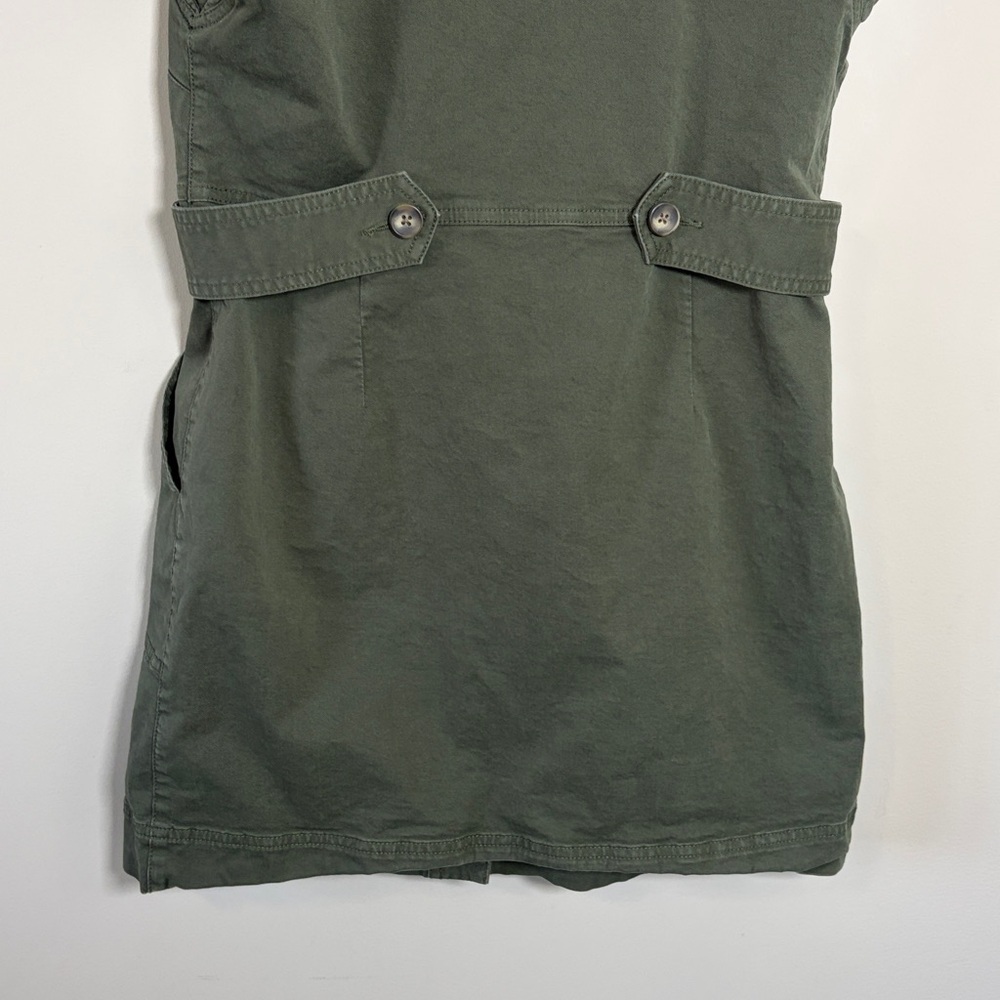 Veronica Beard Jax Dress Army Green Shirtdress Cap Sleeve Mini Cargo Sz 8 - Picture 10 of 16